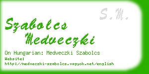 szabolcs medveczki business card